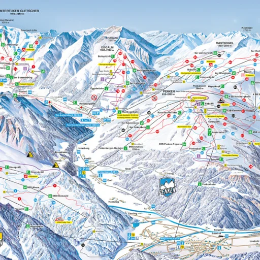 Mayrhofen ski map
